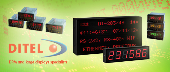 DITEL LED Display Solutions for Industry, Services and Trade